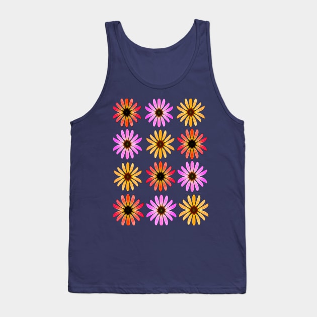 Pretty Colorful Daisies Tank Top by Amanda1775